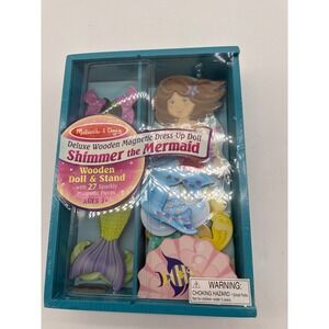 Melissa &‎ Doug-Simmer the Mermaid Magnetic Wood Dress Up Doll w/ Stand - NIB